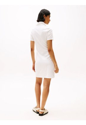 Vestido Blanco Tipo Polo 1985 De Corte Slim Tommy Hilfiger