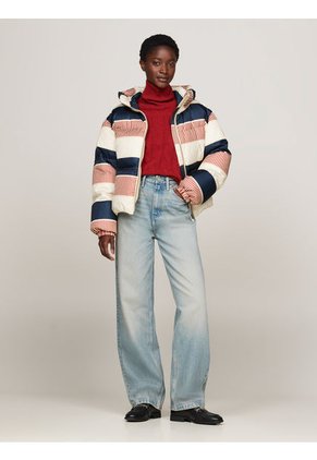 Chaqueta Multicolor Acolchada Con Estampado Distintivo Tommy Hilfiger