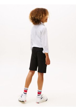 Bermudas Negro Con Logo Gráfico Tommy Hilfiger