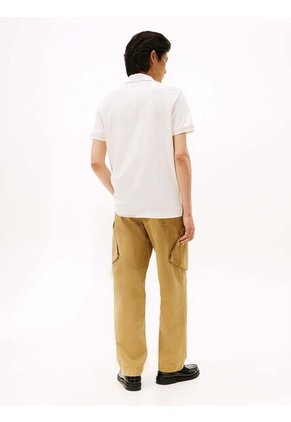 Polo Blanco TH Flex De Corte Regular Tommy Hilfiger