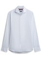 Camisa Blanca De Rayas En Tejido Royal Oxford Elástico Con Cuello Flex Tommy Hilfiger de Tommy Hilfiger