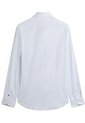 Camisa Blanca De Rayas En Tejido Royal Oxford Elástico Con Cuello Flex Tommy Hilfiger de Tommy Hilfiger