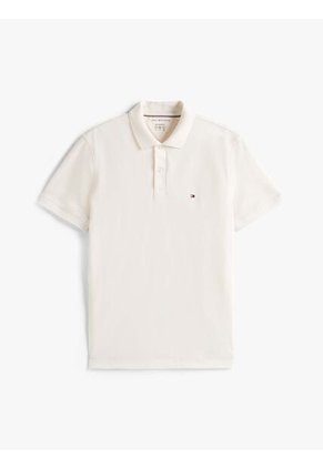 Polo Blanco TH Flex De Corte Regular Tommy Hilfiger