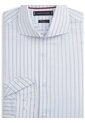 Camisa Blanca De Rayas En Tejido Royal Oxford Elástico Con Cuello Flex Tommy Hilfiger de Tommy Hilfiger