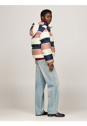 Chaqueta Multicolor Acolchada Con Estampado Distintivo Tommy Hilfiger