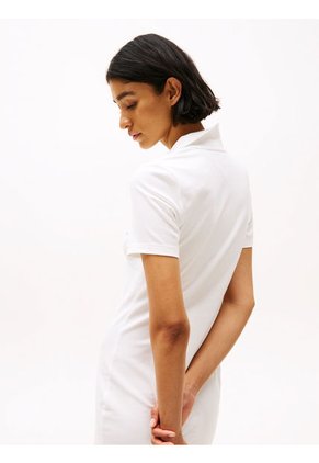 Vestido Blanco Tipo Polo 1985 De Corte Slim Tommy Hilfiger