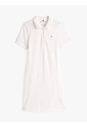Vestido Blanco Tipo Polo 1985 De Corte Slim Tommy Hilfiger