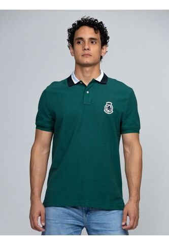 Polo Verde En Piqué De Corte Regular Tommy Hilfiger Tommy Hilfiger