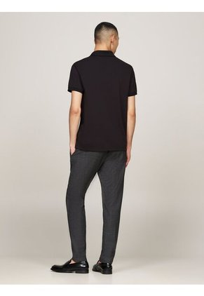 Polo Negro TH Flex De Corte Regular Tommy Hilfiger