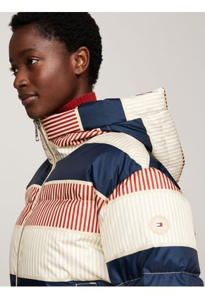 Chaqueta Multicolor Acolchada Con Estampado Distintivo Tommy Hilfiger