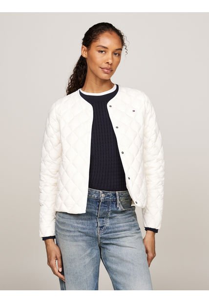 Chaqueta Blanca Acolchada Plegable Con Relleno Tommy Hilfiger