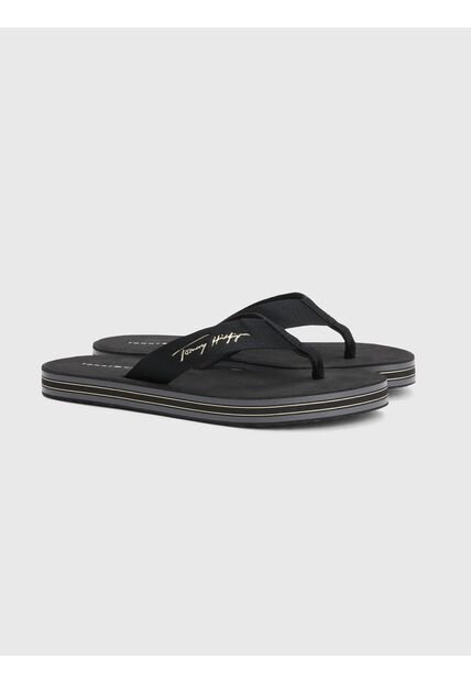 Sandalias Con Logo Mujer Negro Tommy Hilfiger