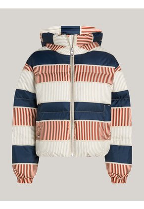 Chaqueta Multicolor Acolchada Con Estampado Distintivo Tommy Hilfiger