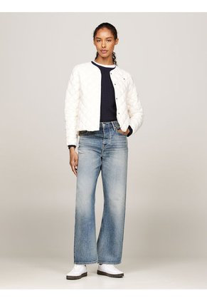 Chaqueta Blanca Acolchada Plegable Con Relleno Tommy Hilfiger