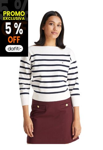 Saco Multicolor De Cuello Barco Y Mangas 3/4 Tommy Hilfiger Tommy Hilfiger