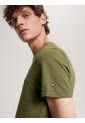 Camiseta De Cuello Redondo Con Logo Hombre Verde Tommy Hilfiger de Tommy Hilfiger