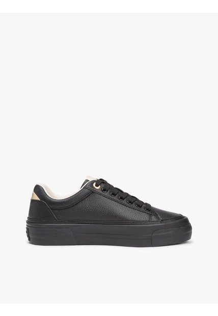 Tenis Negro Con Plataforma Tommy Hilfiger