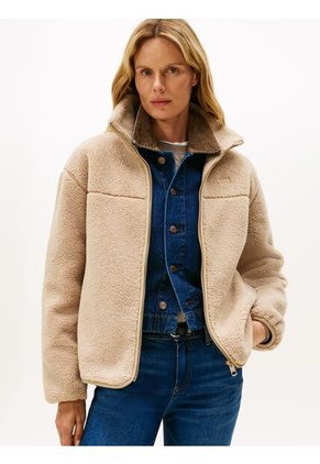 Chaqueta Beige De Cuello Chimenea Tommy Hilfiger