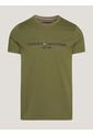 Camiseta De Cuello Redondo Con Logo Hombre Verde Tommy Hilfiger de Tommy Hilfiger