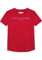 Camiseta Niña Roja Essential De Corte Slim Con Logo Tommy Hilfiger de Tommy Hilfiger
