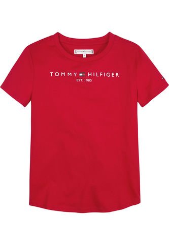 Camiseta Niña Roja Essential De Corte Slim Con Logo Tommy Hilfiger Tommy Hilfiger