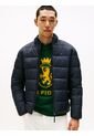 Chaqueta Azul De Cuello Alto Acolchada Con Logo Tommy Hilfiger de Tommy Hilfiger