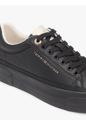 Tenis Negro Con Plataforma Tommy Hilfiger