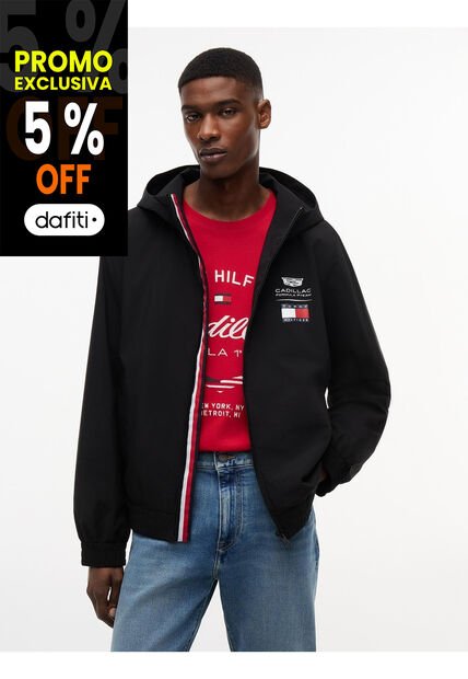 Cortavientos Negro TH X Cadillac Formula 1® Team Con Capota Tommy Hilfiger
