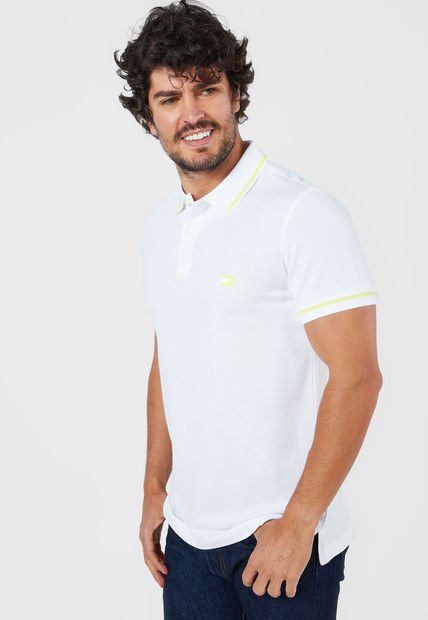 Camiseta Polo Blanco-Amarillo Tommy Hilfiger