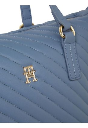 Bolso Azul Tote Acolchado Con Monograma TH Tommy Hilfiger