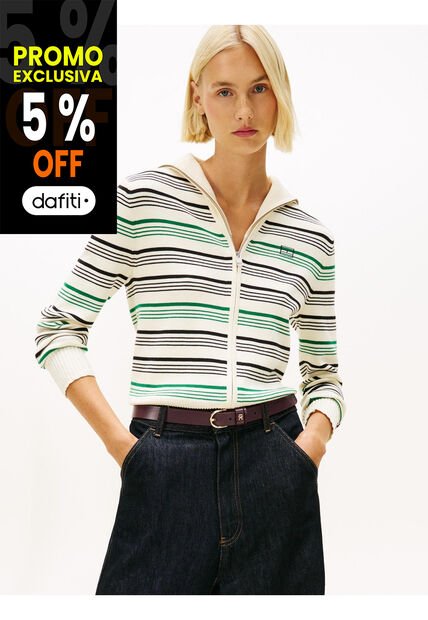 Saco Multicolor Con Logo Bordado Tommy Hilfiger