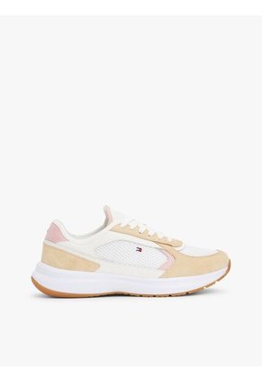Tenis Beige Texturizadas Estilo Running Tommy Hilfiger