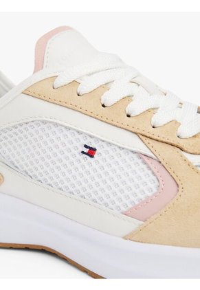 Tenis Beige Texturizadas Estilo Running Tommy Hilfiger