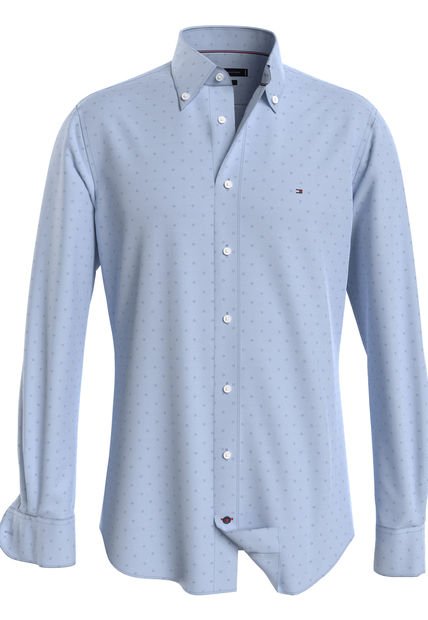 Camisa Para Hombre Celeste Tommy Hilfiger
