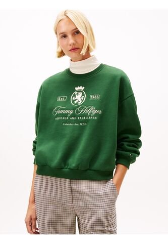 Buzo Verde Amplio Con Escudo TH Bordado Tommy Hilfiger Tommy Hilfiger