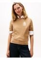 Saco Beige Con Tejido Cable Y Logo Gráfico Tommy Hilfiger de Tommy Hilfiger