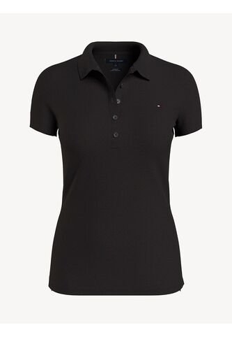Polo Negro De Corte Slim Con Manga Corta Tommy Hilfiger Tommy Hilfiger
