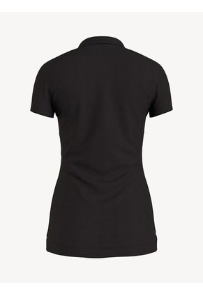 Polo Negro De Corte Slim Con Manga Corta Tommy Hilfiger