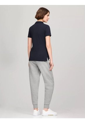 Polo Azul De Corte Slim Con Logo Tommy Hilfiger