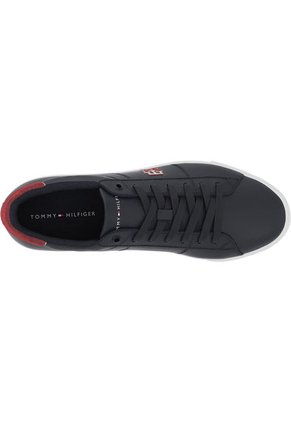 Tenis Cuero Con Monograma Hombre Azul Tommy Hilfiger