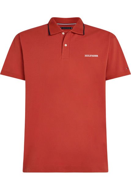 Polo Naranja Con Logo Monotipo Para Hombre