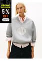 Saco Gris De Felpa Con Cuello En V Tommy Hilfiger de Tommy Hilfiger