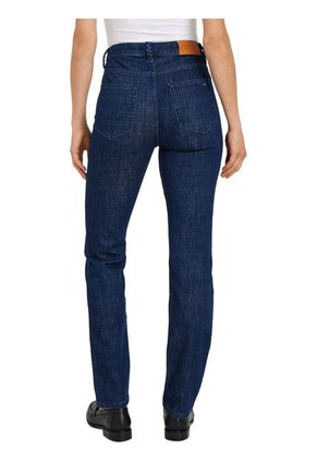 Jeans Ajustados De Talle Alto Mujer Azul Tommy Hilfiger