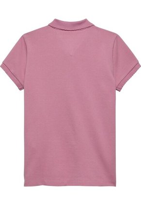 Polo Rosado Con Puños Festoneados Tommy Hilfiger