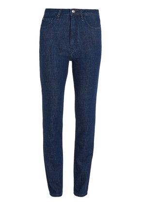 Jeans Ajustados De Talle Alto Mujer Azul Tommy Hilfiger