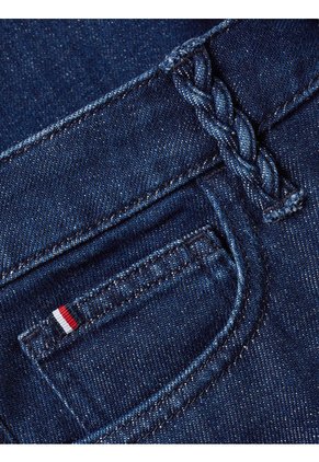 Jeans Ajustados De Talle Alto Mujer Azul Tommy Hilfiger