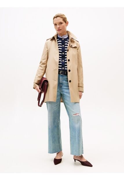 Rompe Beige Vientos Trench Con Múltiples Botones Tommy Hilfiger