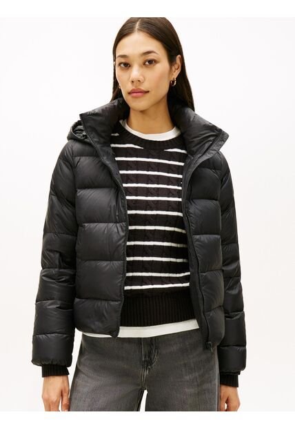 Chaqueta Negra De Plumón Que Repele El Agua Tommy Hilfiger