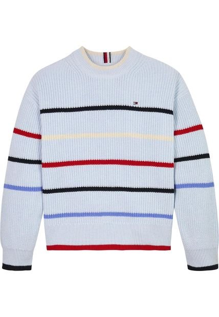 Saco Azul Niño Tejido De Rayas Multicolores Tommy Hilfiger