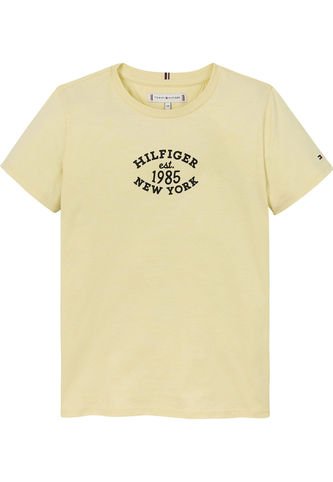 Camiseta Niña Amarilla Corte Slim Y Logo Aterciopelado Tommy Hilfiger Tommy Hilfiger